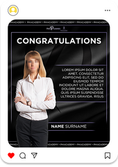 Elegant Wave Congratulations Card Type 1