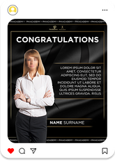 Elegant Wave Congratulations Card Type 1