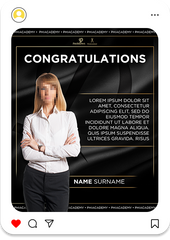 Elegant Wave Congratulations Card Type 1