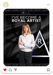 Elegant Wave I’ve Become A Royal Artist Celebration Post