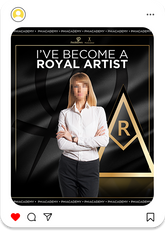 Elegant Wave I’ve Become A Royal Artist Celebration Post