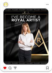 Elegant Wave I’ve Become A Royal Artist Celebration Post