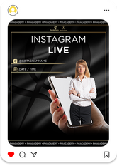 Elegant Wave Instagram Live Annoucement