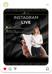 Elegant Wave Instagram Live Annoucement