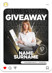 Outline Text Giveaway Products