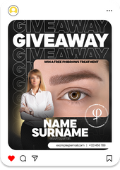 Outline Text Giveaway Treatment