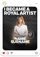 Outline Text I Became a Royal Artist