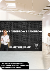 Outline Text Logo Wall