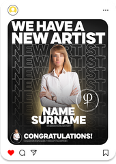 Outline Text New Artist