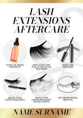 Poster-Lash Extensions Aftercare