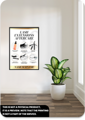 Poster-Lash Extensions Aftercare