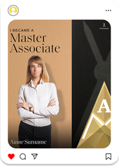 Modern Stylish I became Master Associate