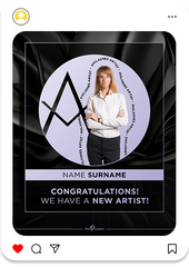 Mystic Black New Artist Congratulations Post