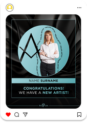 Mystic Black New Artist Congratulations Post